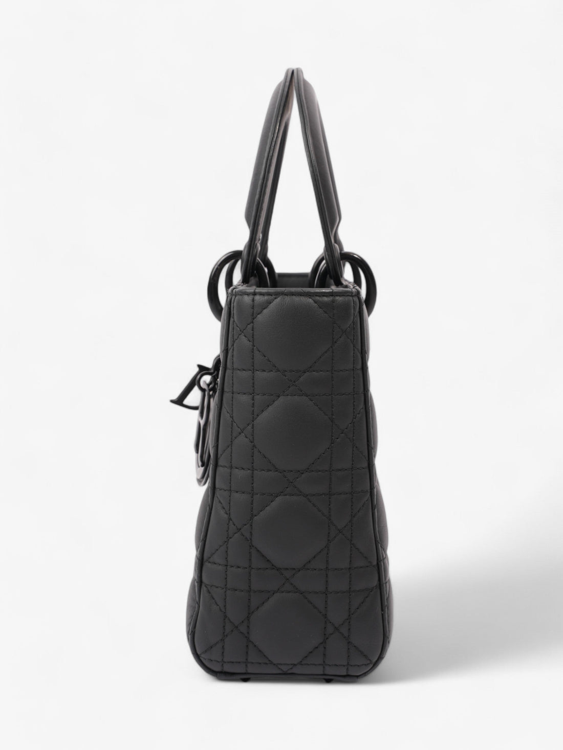 Christian Dior Lady Dior MyABCDior Bag Ultramatte Black Calfskin Leather Small