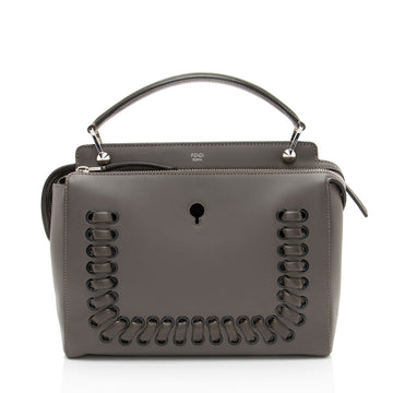 Fendi Calfskin Whipstitch Dotcom Medium Satchel