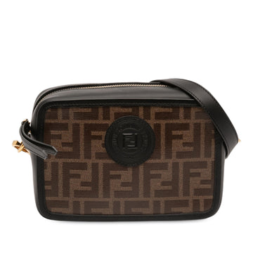 Fendi Glazed Fabric Vitello Century FF 1974 Camera Bag