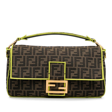 Fendi Large Zucca Fluo Trim Baguette Satchel (SHG-QDucxW)