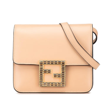 Fendi Leather Crystal Fab Crossbody