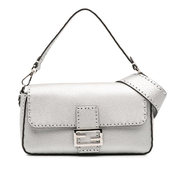Fendi Leather Selleria Baguette Satchel