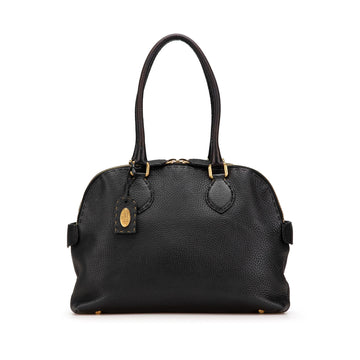 Fendi Pebbled Leather Selleria Dome Shoulder Bag