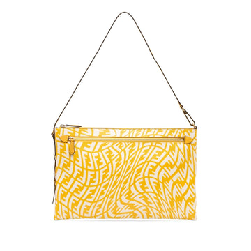 Fendi Sarah Coleman Zucca Coated Canvas Vertigo Shoulder Bag