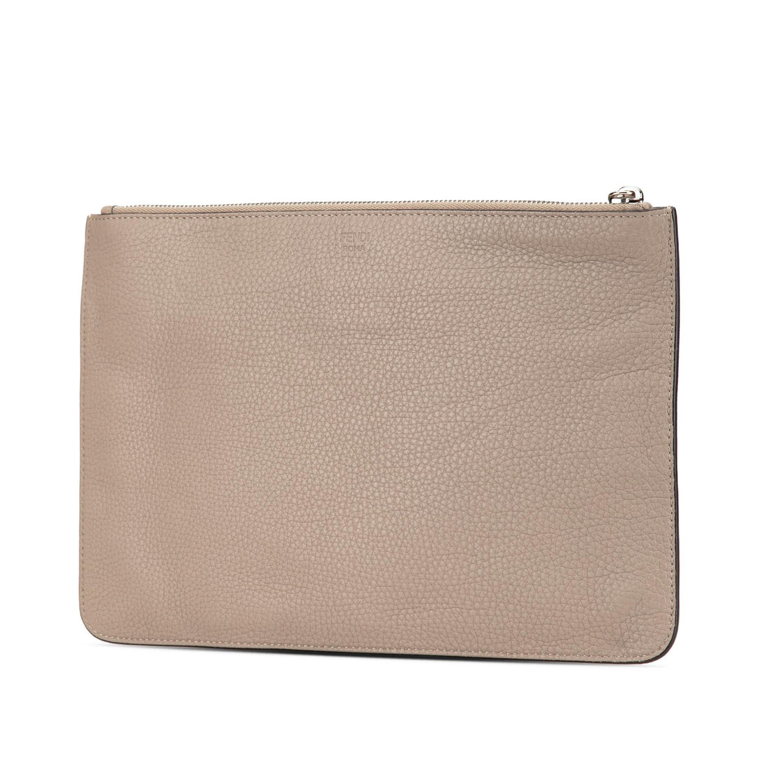 Fendi Sue Tilley Leather Banana Zip Clutch