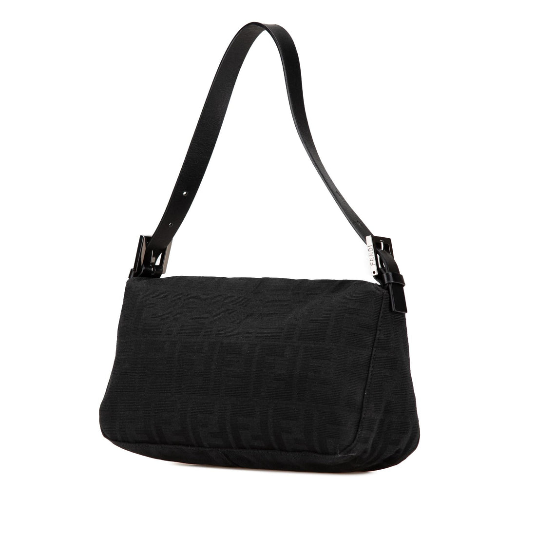 Fendi Zucca Canvas Double Flap Shoulder Bag