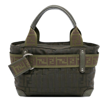 Fendi Zucca Nylon Zip Code Handbag
