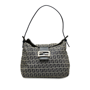 Fendi Zucchino Double Flap Shoulder Bag