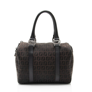 Fendi Zucchino Canvas Forever Small Boston Bag