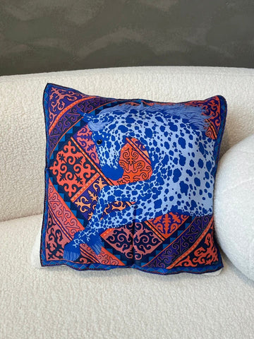 Hermes Appaloosa Des Steppes Scarf 45  Blue / Multicolor