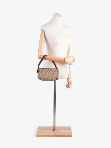 Gucci GG Pochette GG Supreme / Brown Coated Canvas