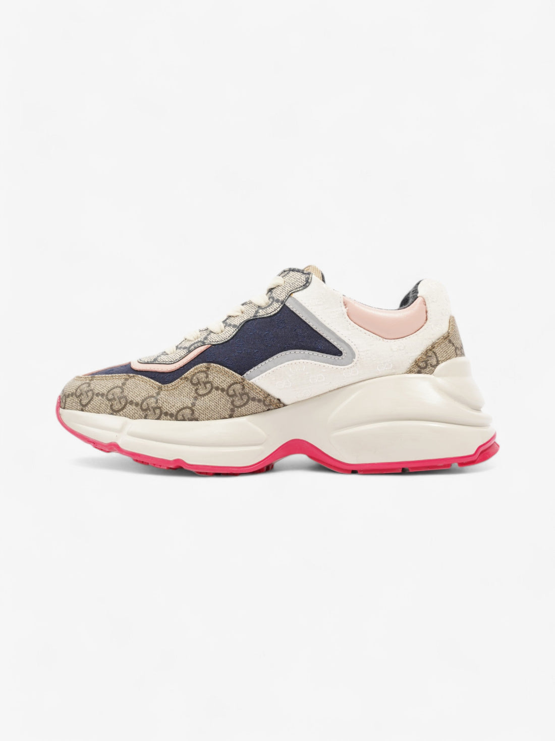 Gucci Rhyton Navy / Beige  / White Canvas EU 36 UK 3