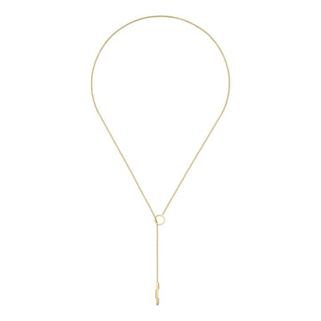GUCCI LINK TO LOVE LARIAT 18K GOLD NECKLACE