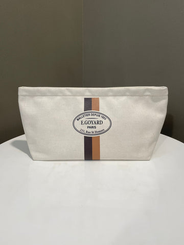 Goyard Necessaire Organiser Pouch Beige Canvas