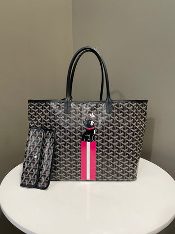 Goyard Saint Louis PM  Black Noir / “Hulot et le palillon” Marquage