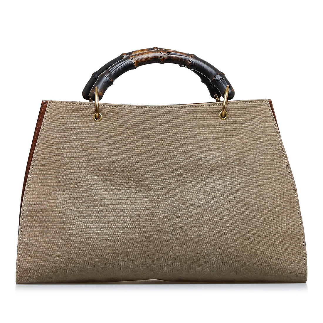 Gucci Bamboo Canvas Tote Bag (SHG-Rl4F7t)