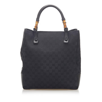 Gucci Bamboo GG Canvas Tote Bag (SHG-18213)