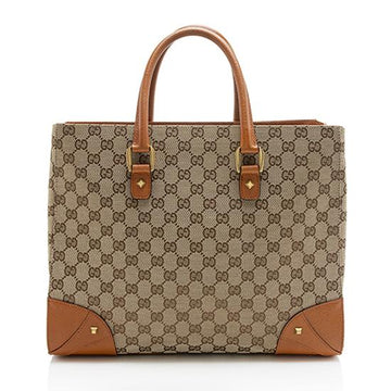 Gucci  GG Canvas Nailhead Large Tote