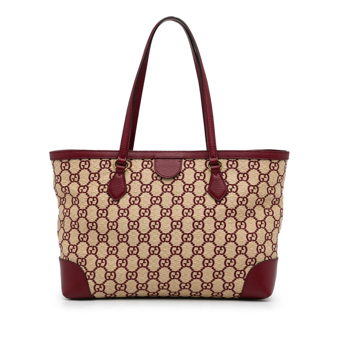 Gucci Medium GG Straw Ophidia Shopping Tote (SHG-sqj0kR)