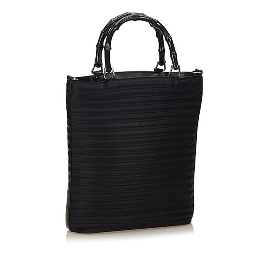 Gucci   Quilted Nylon Bamboo Tote