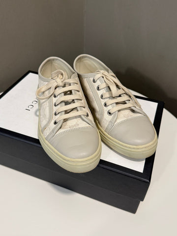 Gucci GG Sneaker Beige Canvas Size 35