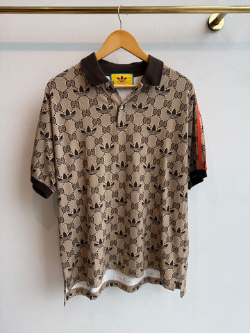 Gucci GG x Adidas Cotton Piquet Polo Shirt