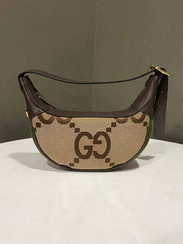 Gucci Jumbo GG Mini Ophidia Shoulder Bag Brown Monogram