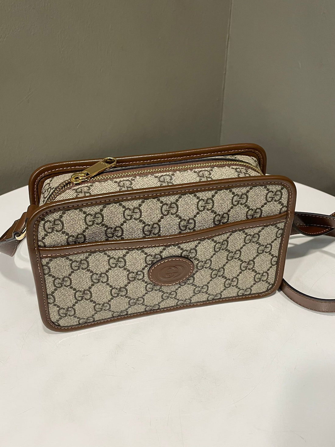 Gucci Ophidia Camera Crossbody Bag GG Monogram