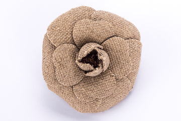 [ ]Chanel Camellia Brooch Grey Color in Canvas, no Dust Cover & Box