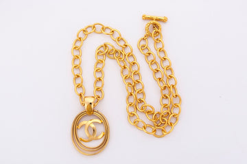 Chanel   Gold Necklace Triple Ring CC Logo, no Dust Cover & Box