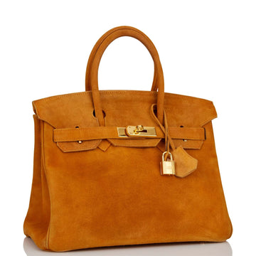 Top Quality   Hermes Birkin 30 Orange H Doblis Gold Hardware