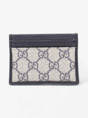 Gucci  Holder Beige And Navy GG Supreme Coated Canvas