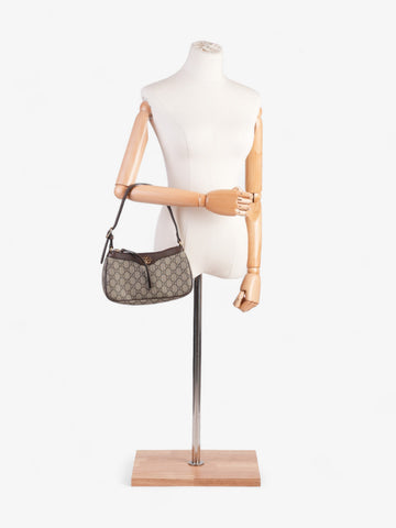 Gucci Ophidia Beige And Ebony GG Supreme Coated Canvas Small
