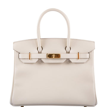 Hermès Birkin 30 Craie Epsom with Gold Hardware