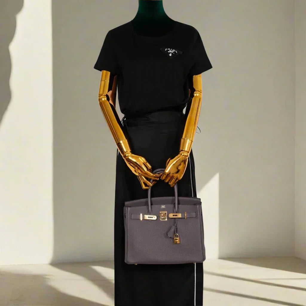 Hermès Birkin 30 Etain Togo with Gold Hardware