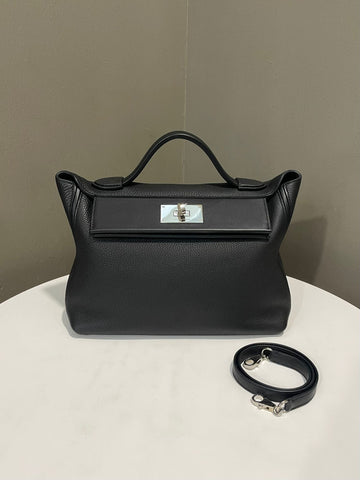 Hermes 24/24 29 Black Noir Evercolor