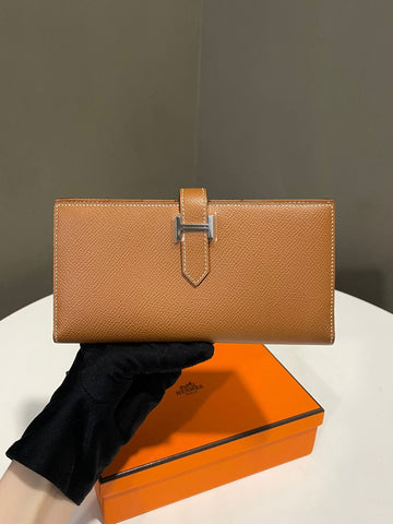 Hermes Bearn Wallet Gold Epsom
