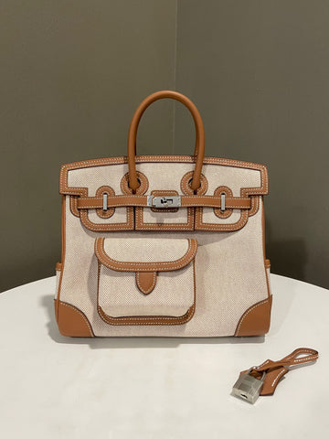 Hermès Birkin 25 Cargo Bag Ecru Beige / Gold