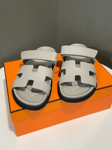 Hermes Chypre Sandal Beige Galet Size 37.5