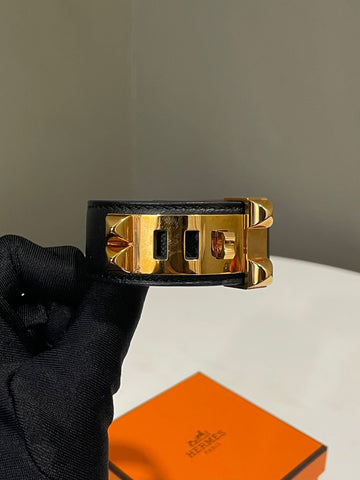 Hermes Collier de Chien 24 Bracelet Black