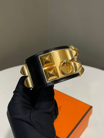 Hermes Collier De Chien Bracelet Black