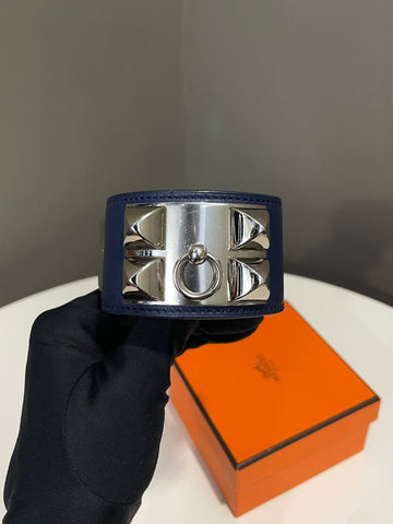 Hermes Collier De Chien CDC Bracelet Navy
