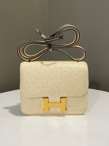 Hermes Constance 18 Nata Ostrich