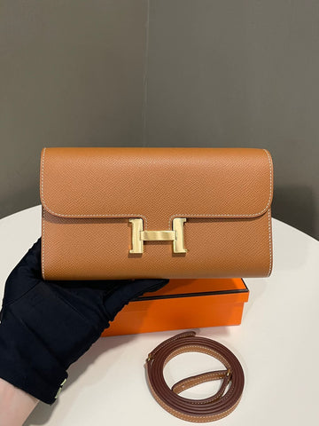 Hermes Constance To Go Gold Epsom