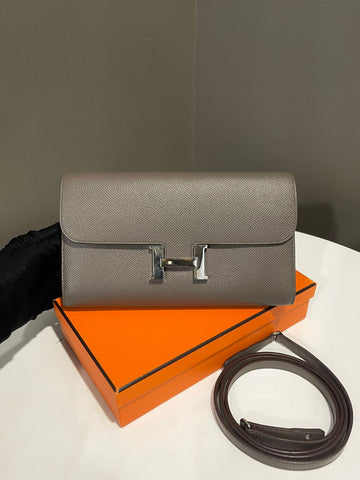 Hermes Constance To Go Gris Etain Epsom