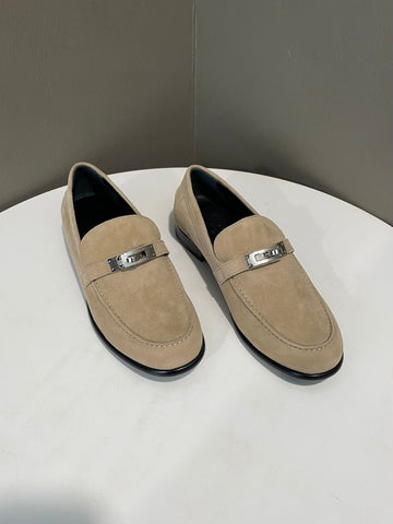 Hermes Destin Loafers Beige Sable Size 37