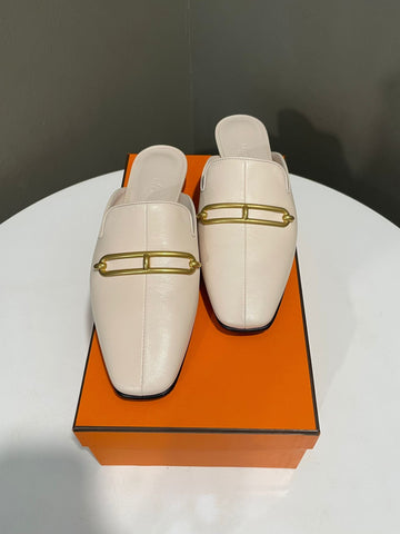 Hermès Esmee Mules Light Beige Size 36