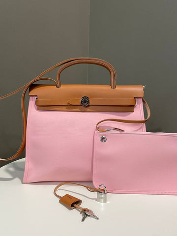 Hermes Herbag Zip 31 Rose Sakura
