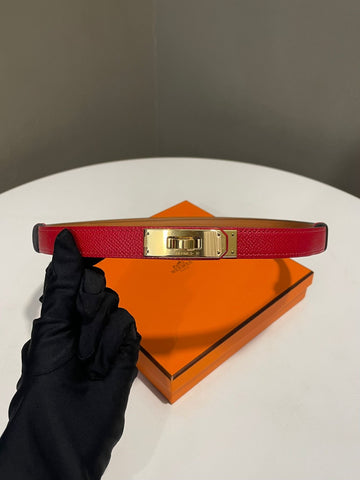 Hermes Kelly Belt Rouge Epsom