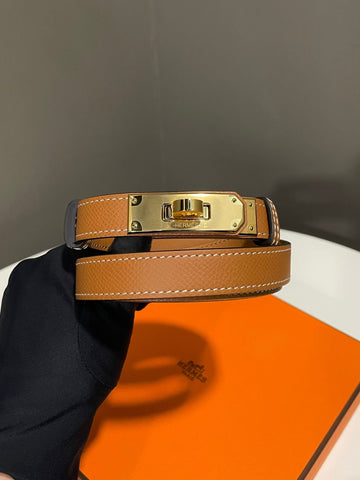 Hermes Kelly Belt Gold Epsom